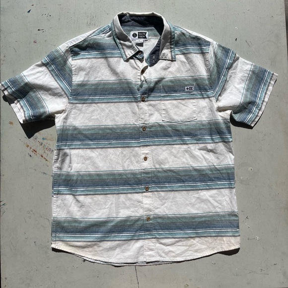Men's Salty Crew Shirt Multicolor Button-Down L Pocket Beach Outdoor Striped - Picture 2 of 11